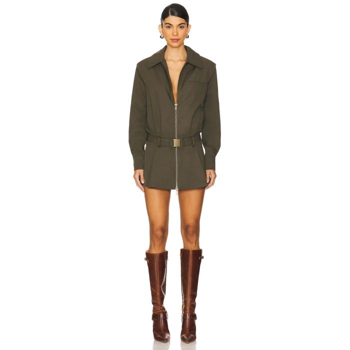 Ser.o.ya 【 Sanders Twill Bomber Jacket Dress Women Hunter Green 】 Jacket ジャケット ドレス レディースファッション ドレス レディース green 緑・グリーン