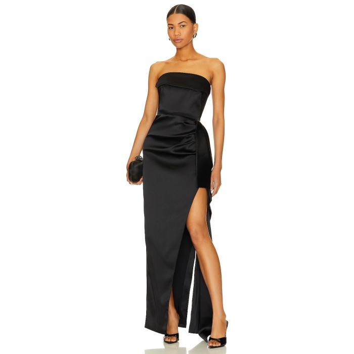 Nicholas 【 Erelyn Strapless Gown Women Black 】 レディースファッション ドレス レディース 黒色 ブラック