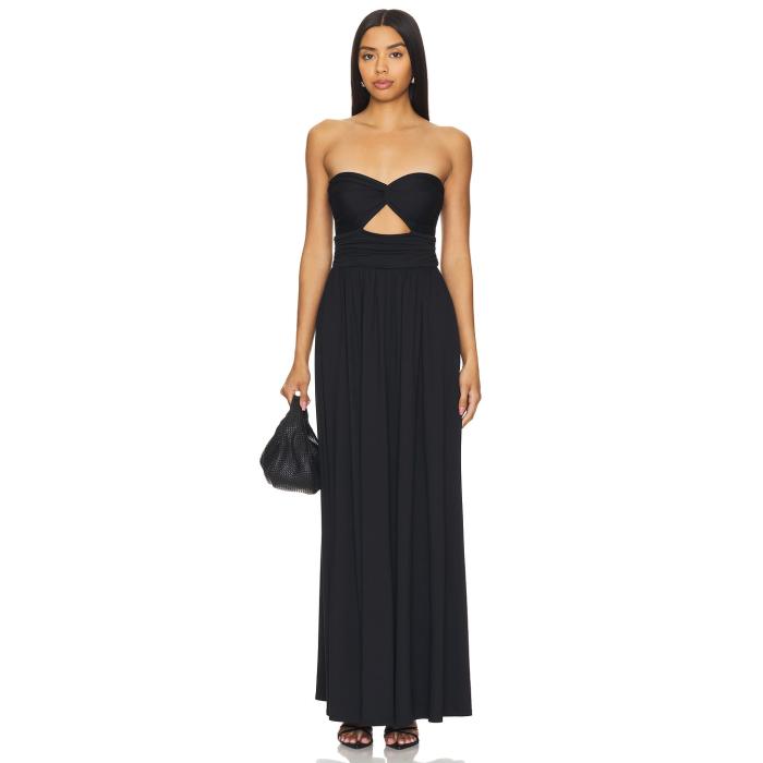 スサナモナコ Susana Monaco 【 Twist Front Strapless Dress Women Black 】 ドレス レディースファッション ドレス レディース 黒色 ブラック
