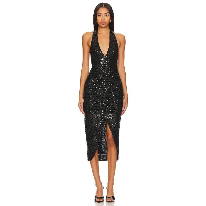 スサナモナコ Susana Monaco 【 Sequin Halter Dress Women Black 】 ドレス レディースファッション ドレス レディース 黒色 ブラック