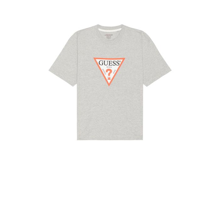 Guess Jeans 【 Iconic Tee Men Medium Grey Heather 】 Tシャツ メンズファッション トップス Tシャツ カットソー メンズ 灰色 グレー heather ヘザー