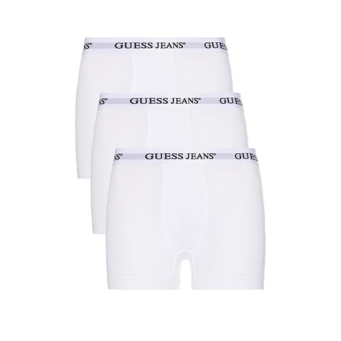 Guess Jeans 【 3 Pack Boxer Brief Men Pure White 】 メンズ 純一無雑 白いこと 白いこと