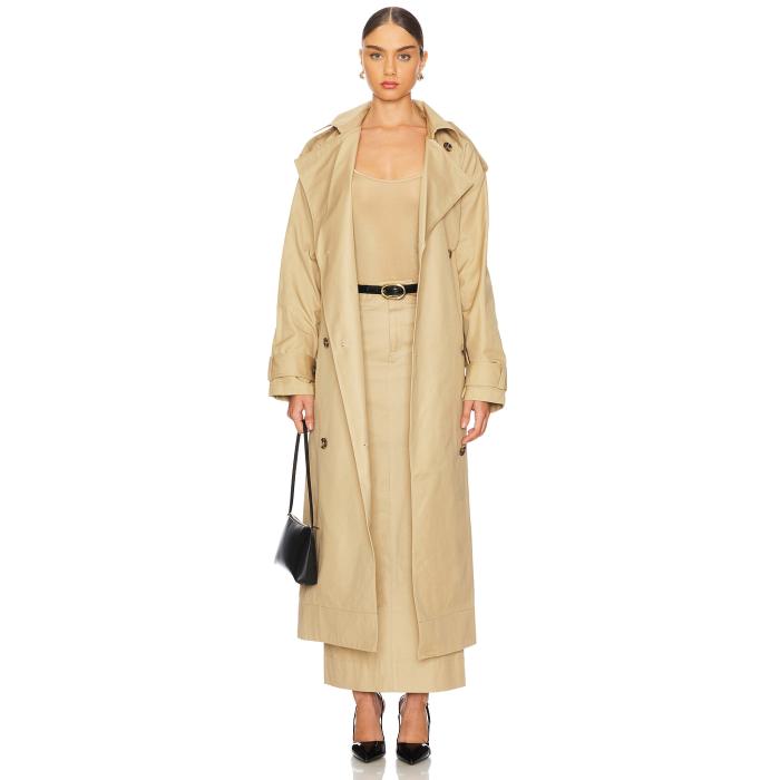 Lpa 【 Clara Trench Coat Women Khaki 】 レディースファッション コート ジャケット レディース カーキ