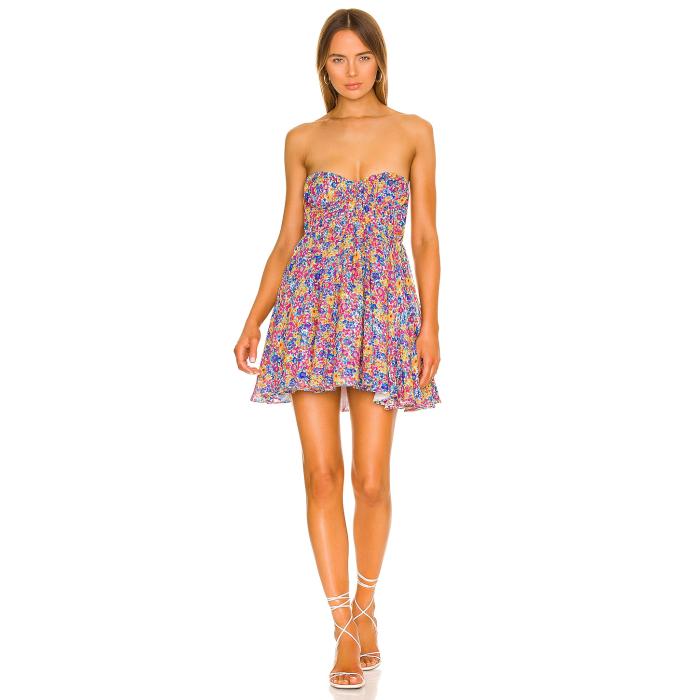 For Love & Lemons 【 Sasha Strapless Mini Dress Women Blue 】 ドレス レディースファッション ドレス レディース 青色 ブルー
