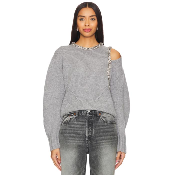 Simkhai 【 Monroe Pullover With Embellishment Women Grey Melange 】 レディース 薄墨色 薄墨色