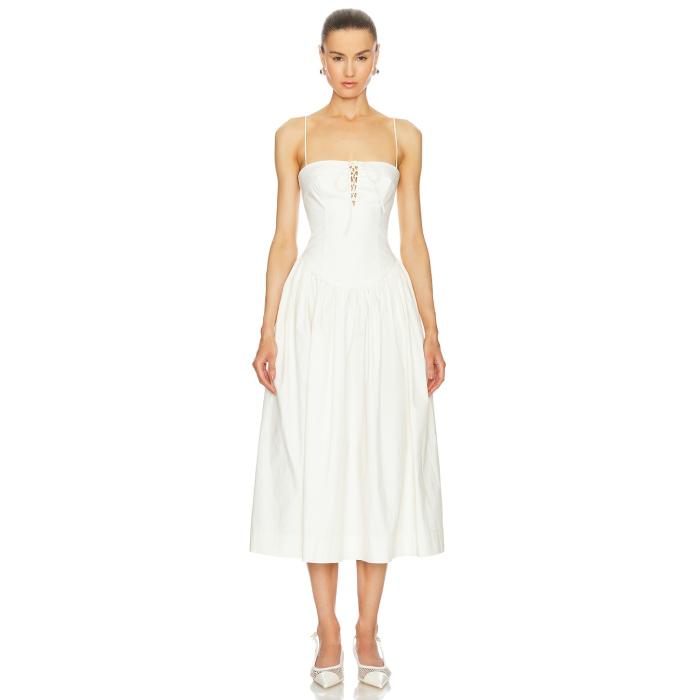 L'academie 【 By Marianna Thierry Midi Dress Women Ivory 】 ドレス レディース アイボリー｜スニケス