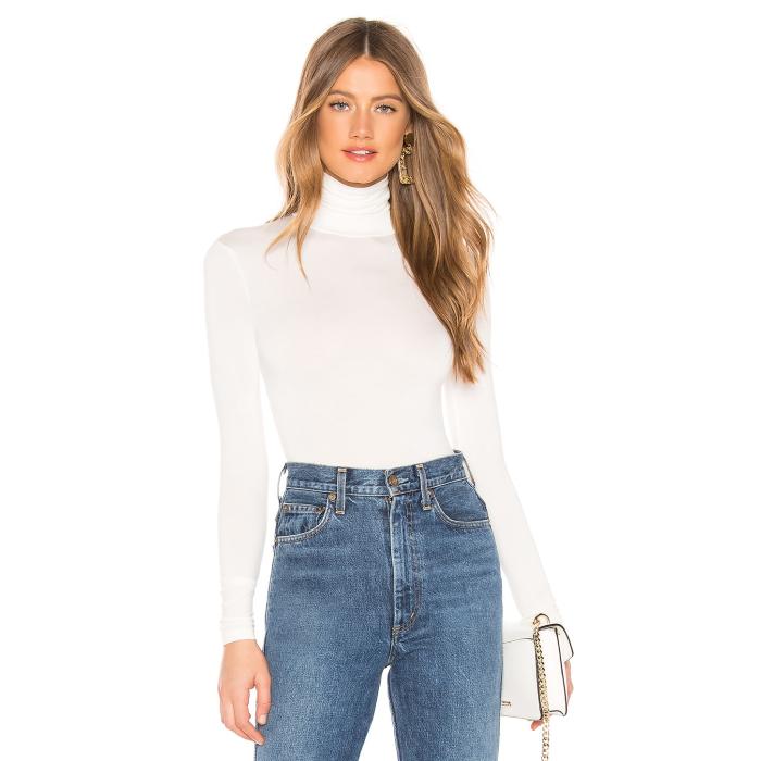Superdown 【 Zelda Mock Neck Bodysuit Women White 】 ボディースーツ レディースファッション トップス その他 レディース 白色 ホワイト