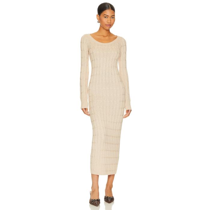 L'academie 【 Cadee Cable Dress Women Beige 】 ドレス レディースファッション ドレス レディース ベージュ