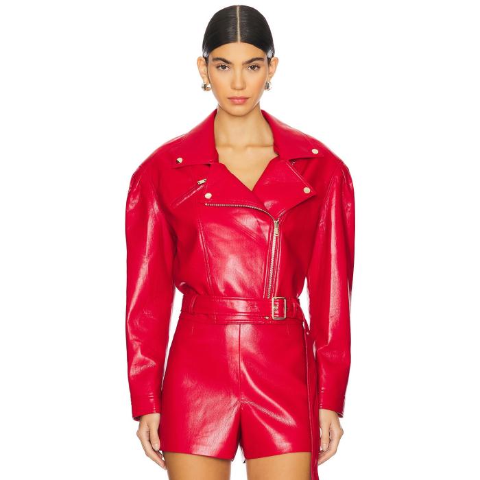 Generation Love 【 Morello Faux Leather Jacket Women Ruby 】 レザー Jacket ジャケット レディースファッション コート ジャケット レディース