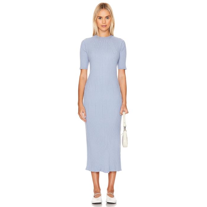 バーリー Varley 【 Maeve Knit Midi Dress Women Ashley Blue 】 ニット ドレス レディースファッション ドレス レディース 青色 ブルー