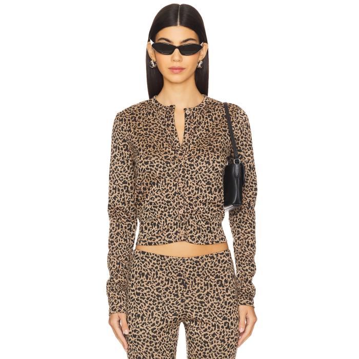 ライオネス Lioness 【 X Revolve Cardi Women Leopard 】 レディース ヒョウ柄 レオパード