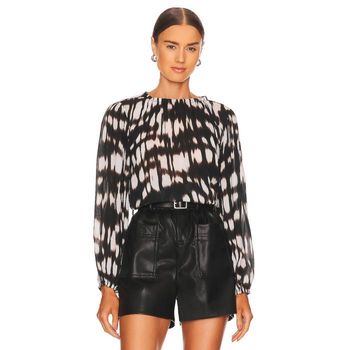 ベラダール Bella Dahl 【 Elastic Shirred Top Women Blurred Ikat Print 】 レディースファッション トップス その他 レディース 18,480円