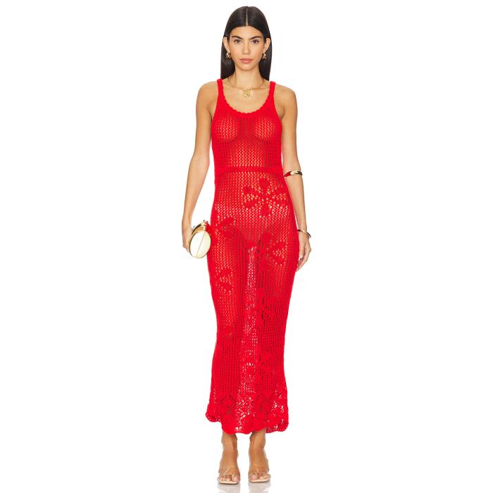 Asta Resort 【 X Revolve Emma Tricot Dress Women Rossa 】 ドレス レディースファッション ドレス レディース