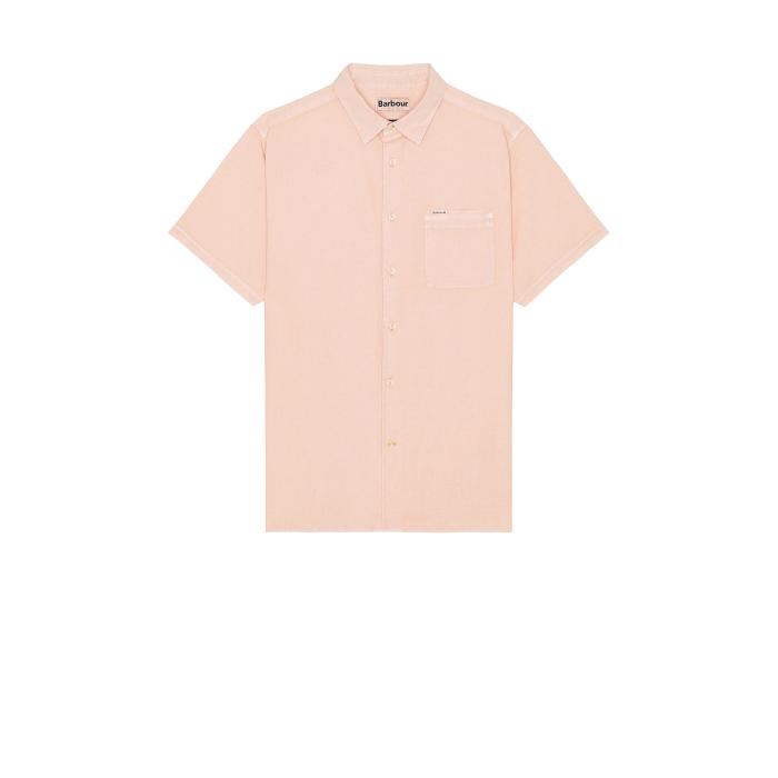 バブアー Barbour 【 Terra Dye Summer Shirt Men Pink Mist 】 Summer サマー メンズファッション トップス カジュアルシャツ メンズ pink ピンク