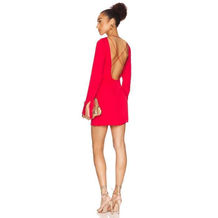 L'academie 【 Leda Mini Dress Women Bright Red 】 ドレス レディースファッション ドレス レディース Red 赤・レッド