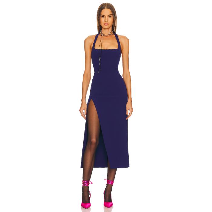 L'academie 【 Jade Midi Dress Women Dark Purple 】 翡翠・ジェード ドレス レディースファッション ドレス レディース Purple 紫・パープル