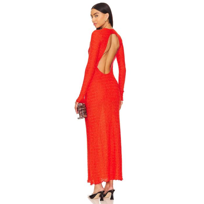 Siedres 【 Lendi Maxi Dress Women Orange 】 お召しもの レディース orange 橙・オレンジ色 レディースファッション-ドレス