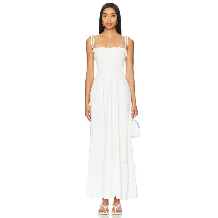 Peixoto 【 X Revolve Eddie Maxi Dress Women White 】 ドレス レディースファッション ドレス レディース 白色 ホワイト
