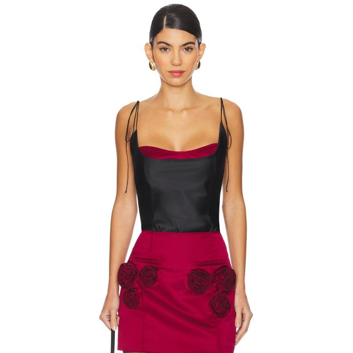 Anna October 【 Dancer Top Women Black & Red 】 レディースファッション トップス タンクトップ レディース 黒色 ブラック Red 赤・レッド