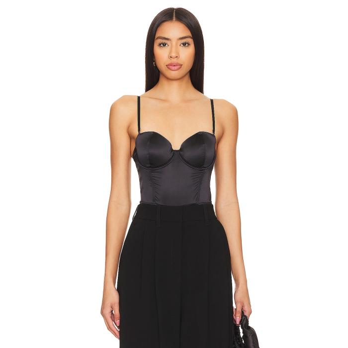 Homebodii 【 Brooklyn Bodysuit Women Black 】 ブルックリン ボディースーツ インナー 下着 ナイトウェア レディース インナー 下着 ランジェリー その他 レディース 黒色 ブラック 20,625円