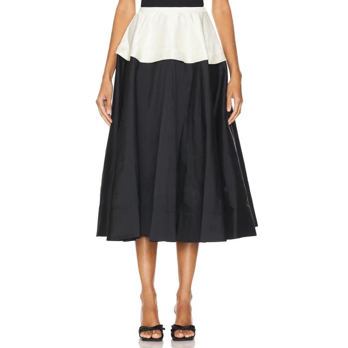 Anna October 【 Candy Skirt Women Ivory & Black 】 レディースファッション ボトムス スカート レディース アイボリー 黒色 ブラック