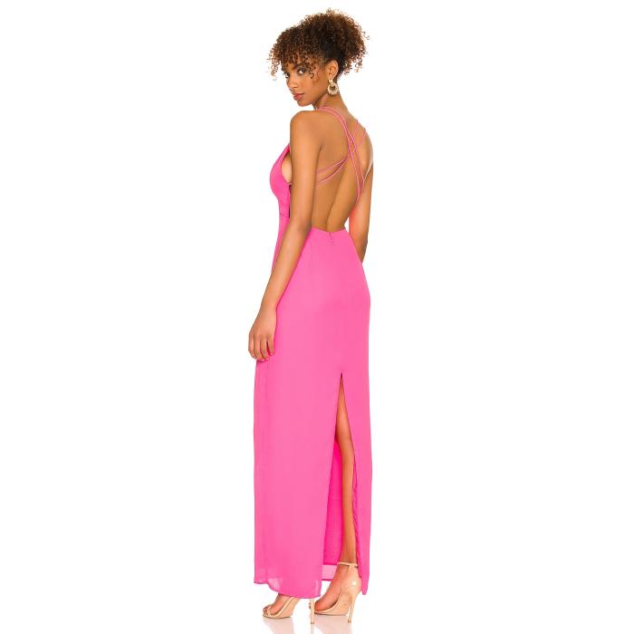 Superdown 【 Lucinda Strappy Maxi Dress Women Hot Pink 】 御召しもの レディース pink サクラ色