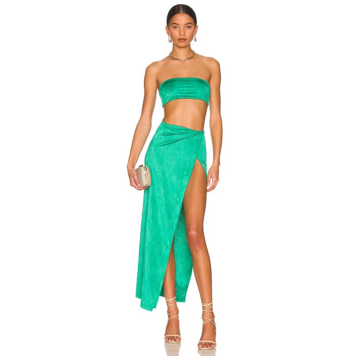 Superdown 【 Karolyna Maxi Skirt Set Women Teal 】 レディース｜スニケス