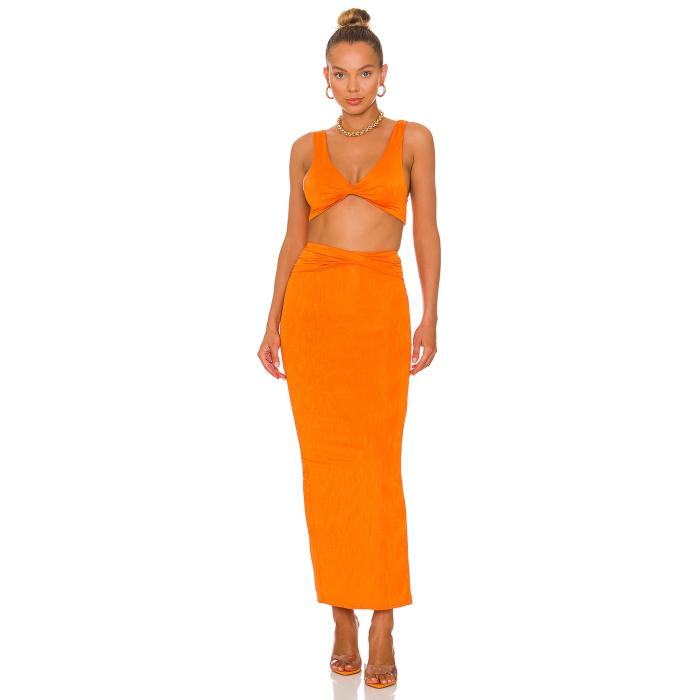 Superdown 【 Joana Maxi Skirt Set Women Tangerine 】 レディースファッション ドレス レディース