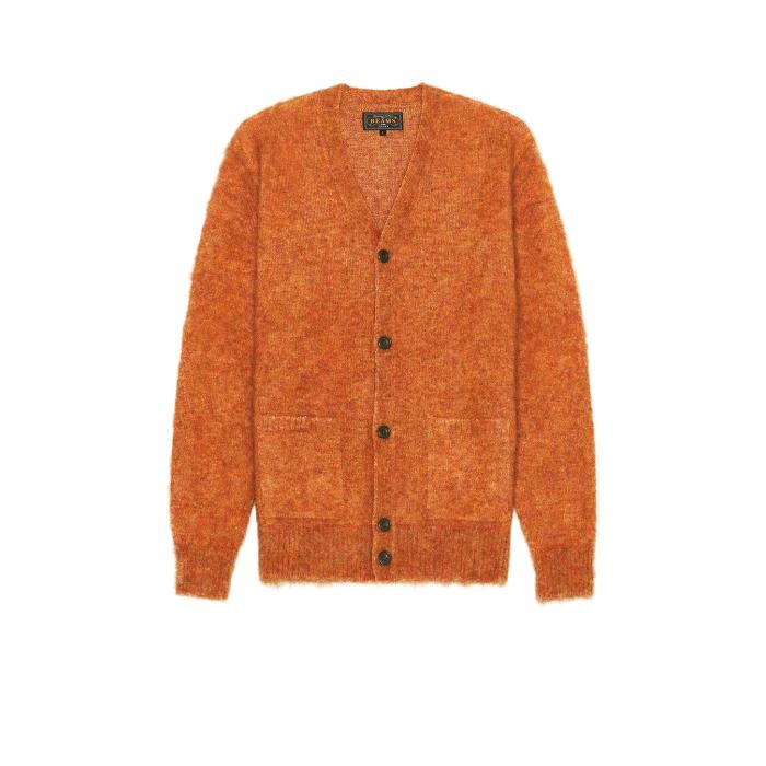 ビームス Beams Plus 【 Cardigan Stretch Mohair Men Orange 】 カーディガン メンズファッション トップス カーディガン メンズ orange 橙・オレンジ 58,740円
