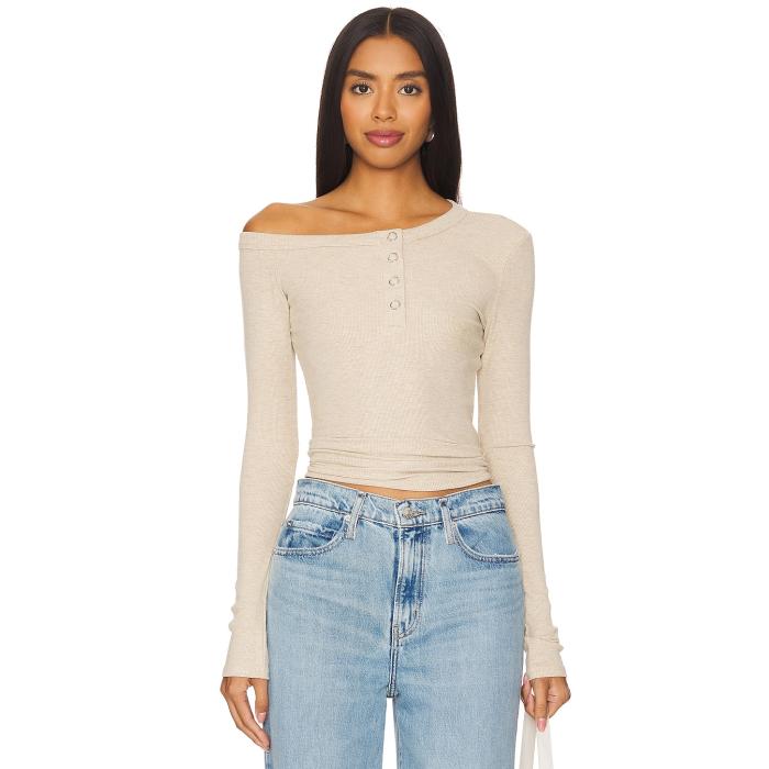 The Line By K 【 Harley Top Women Beige Melange 】 レディースファッション トップス その他 レディース ベージュ