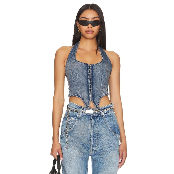 Miaou 【 Dani Vest Women Echo Denim 】 ベスト レディースファッション トップス その他 レディース デニム