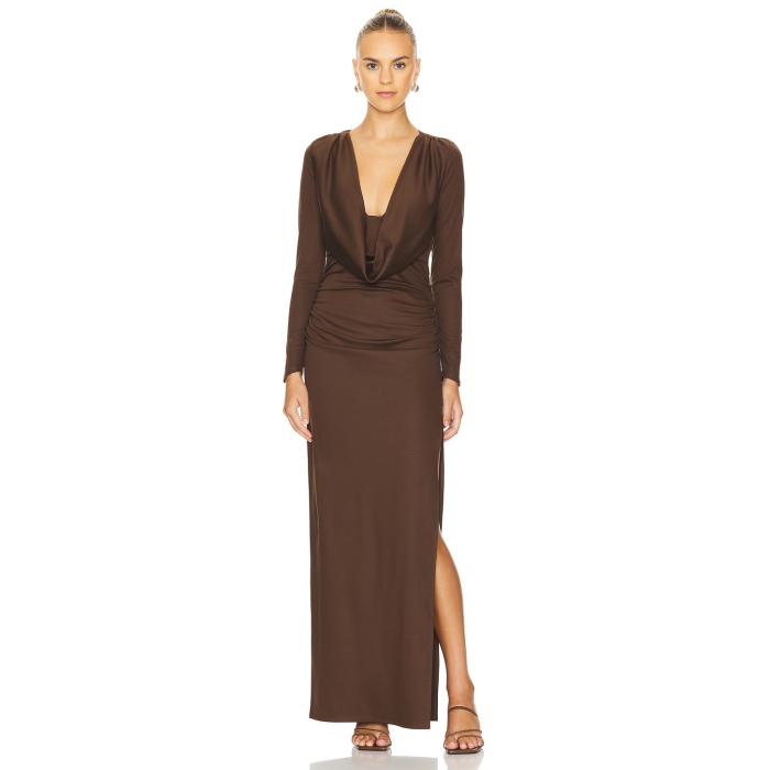 Line \u0026 Dot 【 Towne Maxi Dress Women Chocolate 】 お召しもの レディース