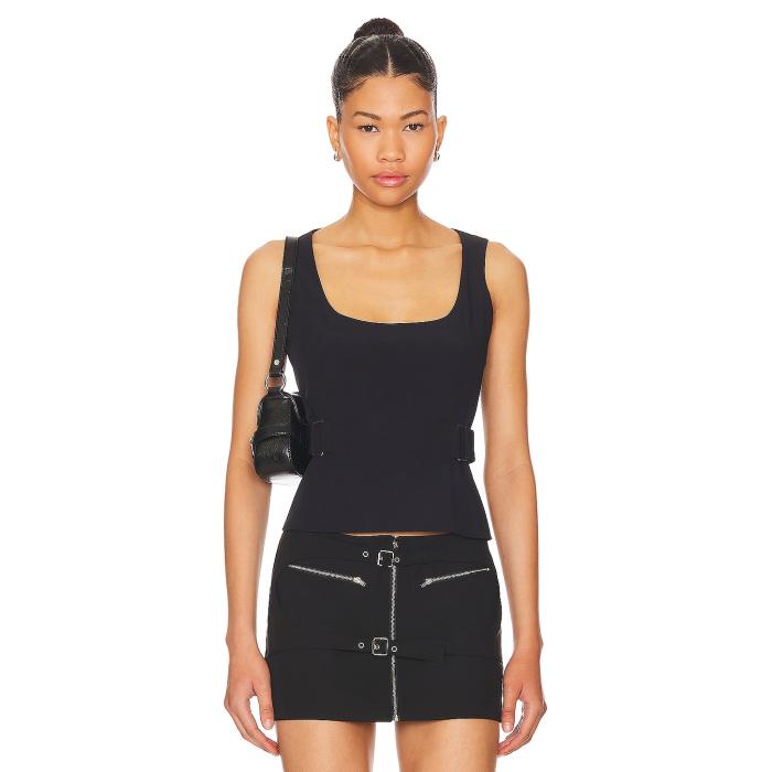 Miaou 【 Leila Top Women Black 】 レディースファッション トップス その他 レディース 黒色 ブラック