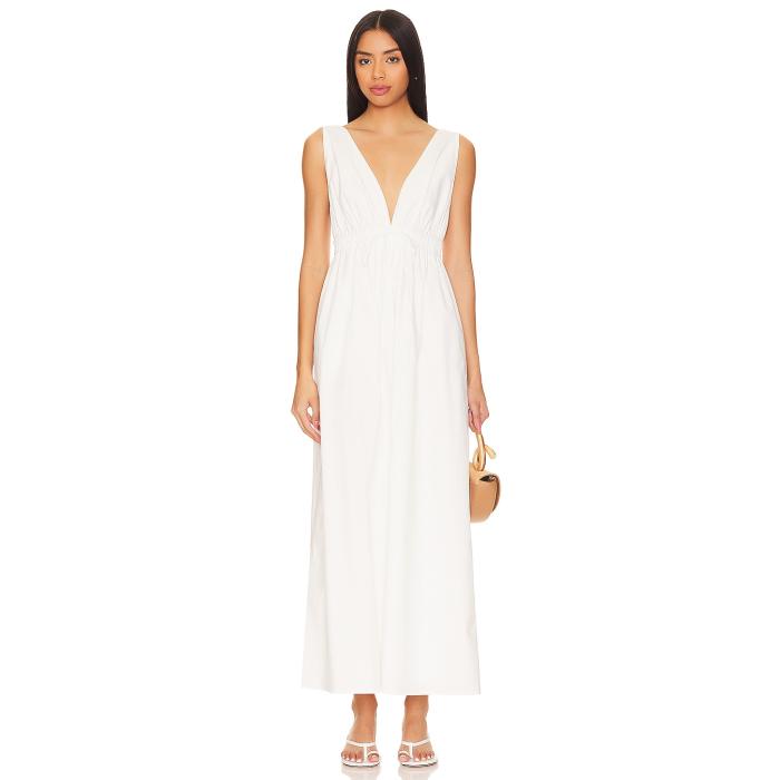 Line \u0026 Dot 【 Walk About Midi Dress Women White 】 ウォーク 御召しもの レディース 白いこと 白いこと
