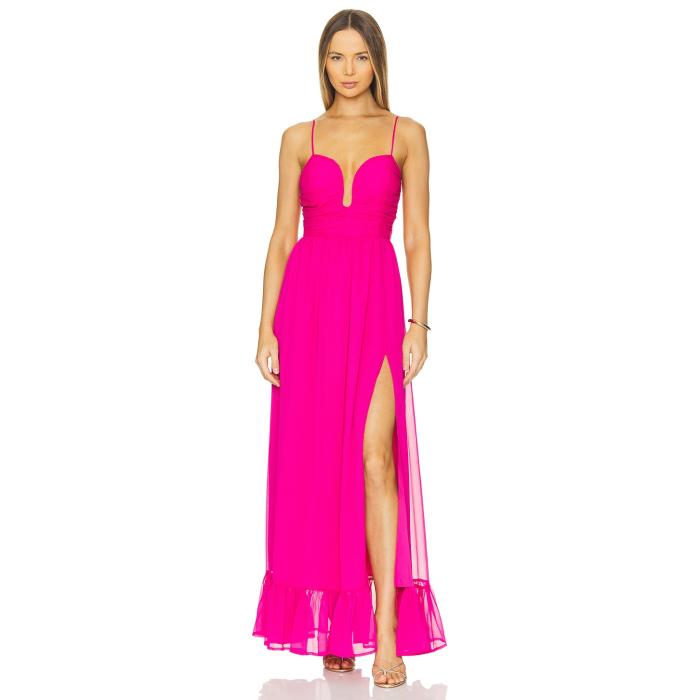 Line \u0026 Dot 【 Dorsay Maxi Dress Women Pink 】 ドレス レディース pink ピンク