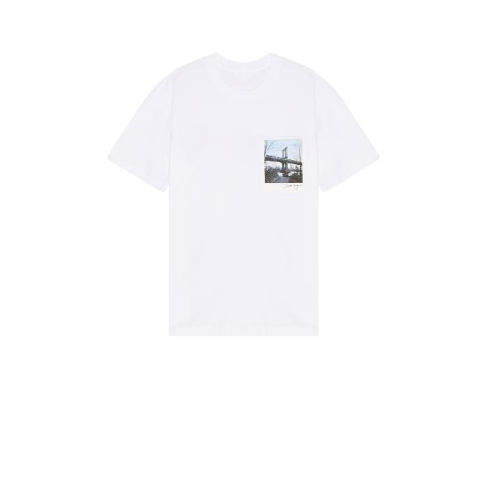 ヘルムートラング Helmut Lang 【 Postcard Skyline Short Sleeve T-Shirt Men White 】 Sleeve スリーブ Tシャツ メンズファッション トップス Tシャツ カットソー メンズ 白色 ホワイト