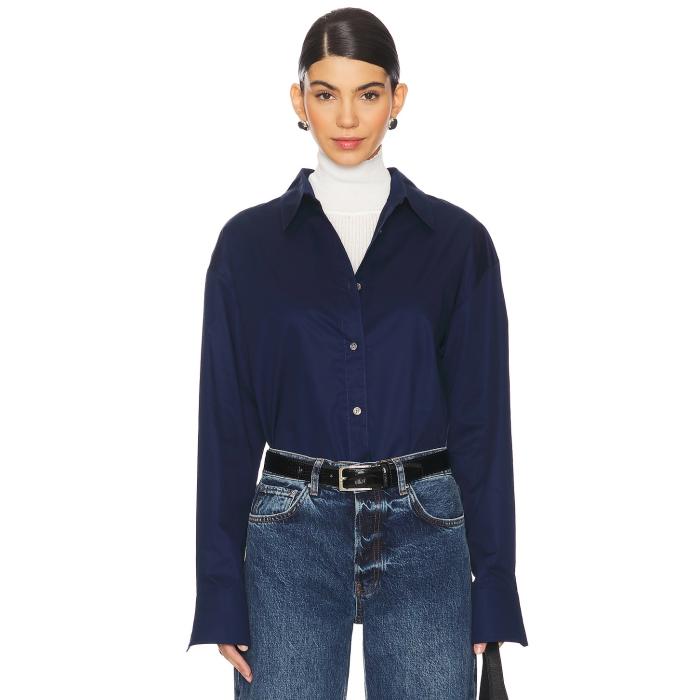 Sold Out Nyc 【 The Everything Shirt Women Navy 】 レディース 紺色 米国海軍