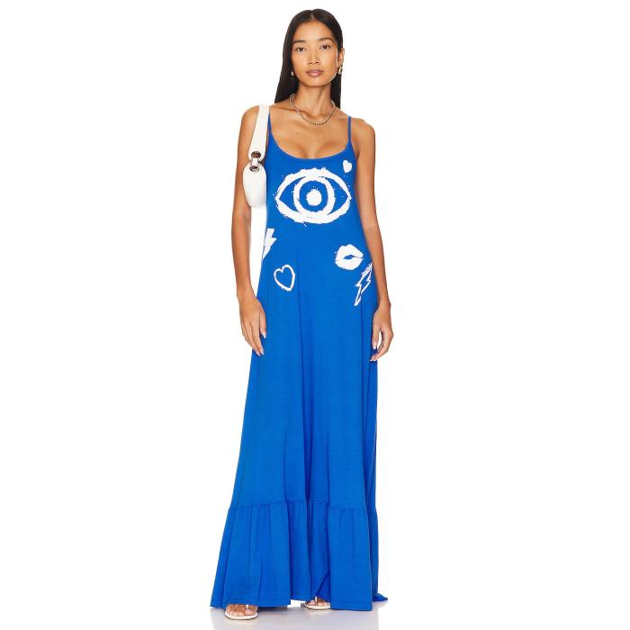 Lauren Moshi 【 Beatrix Painted Evil Eye Dress Women Ultramarine 】 ドレス レディース｜スニケス