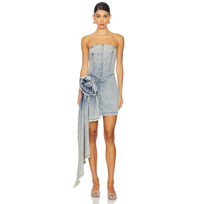 Elliatt 【 Giselle Denim Mini Dress Women Light Blue 】 デニム ドレス レディースファッション ドレス レディース 青色 ブルー