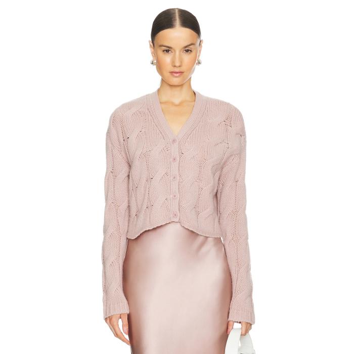 Sablyn 【 Jolie Cropped Cable Cardigan Women Adobe Rose 】 カーディガン レディースファッション トップス カーディガン ボレロ レディース Rose ローズ