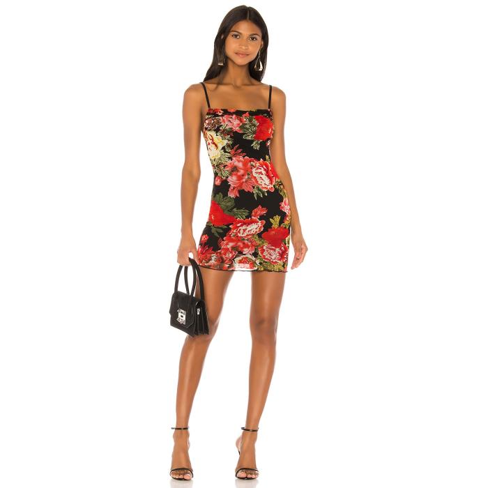 Superdown 【 Marnie Mini Dress Women Black Floral 】 ドレス レディース 黒色 ブラック