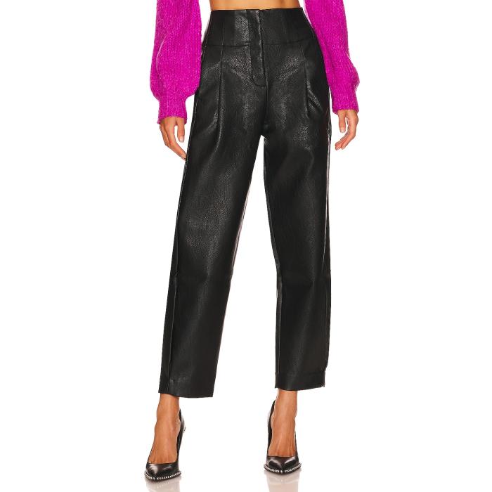 Line & Dot 【 Noa Faux Leather Pants Women Black 】 レザー レディースファッション ボトムス パンツ レディース 黒色 ブラック