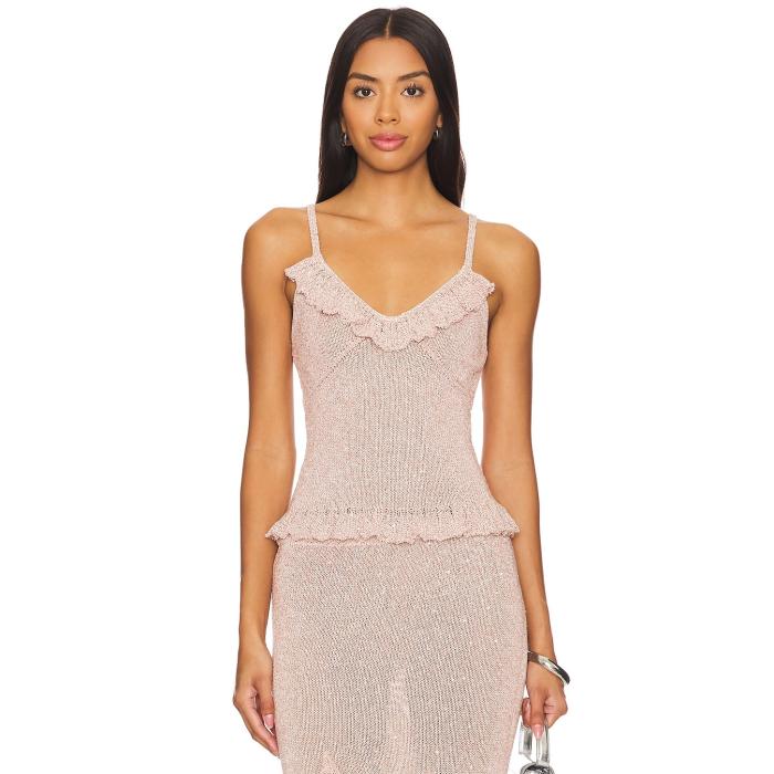 Asta Resort 【 Michaela Camisole Women Blush Sequin 】 レディースファッション トップス タンクトップ レディース