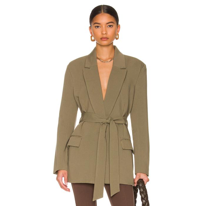バル点点 Bardot 【 Belted Blazer Women Khaki 】 ブレイザー レディース カーキ