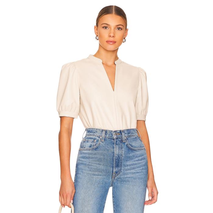 スティーブマデン Steve Madden 【 Jane Faux Leather Top Women Bone 】 レザー レディース｜スニケス