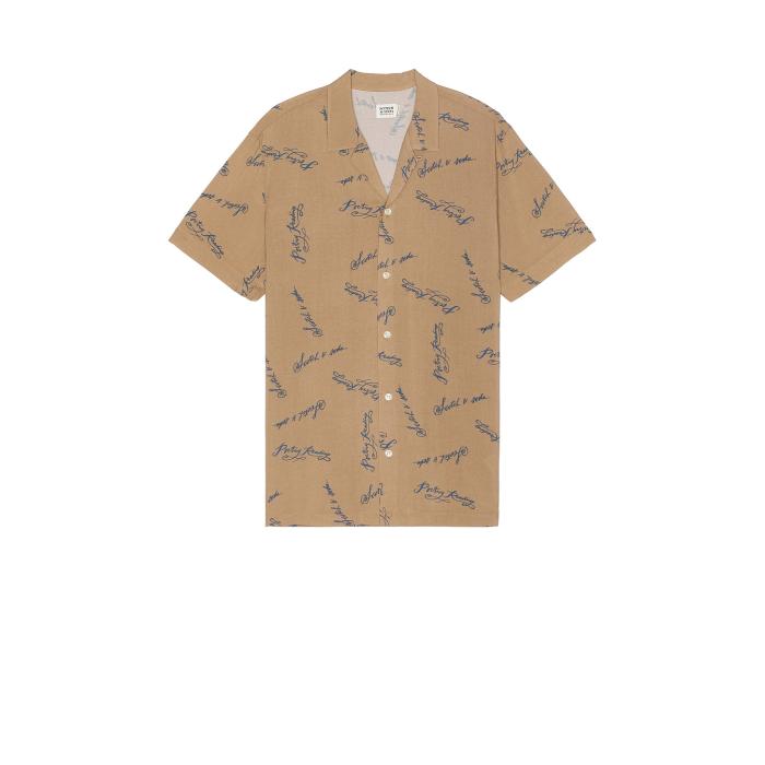 スコッチアンドソーダ Scotch & Soda 【 Camp Collar Shirt Men Poetry Night Reading 】 メンズファッション トップス カジュアルシャツ メンズ ナイト