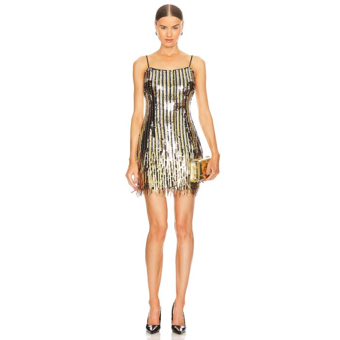 Elliatt 【 Glitter Dress Women Gold & Black 】 ドレス レディースファッション ドレス レディース ゴールド 黒色 ブラック