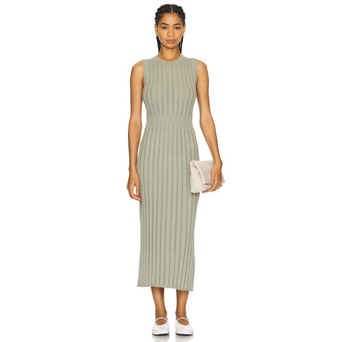 バーリー Varley 【 Florian Midi Dress Women Seagrass 】 ドレス レディースファッション ドレス レディース
