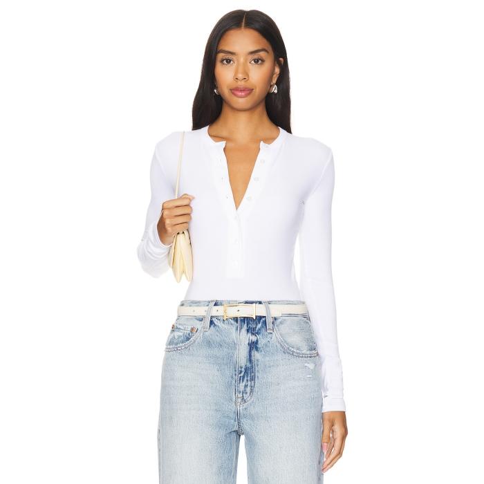 Clyque 【 Annie Bodysuit Women White 】 ボディースーツ レディースファッション トップス その他 レディース 白色 ホワイト