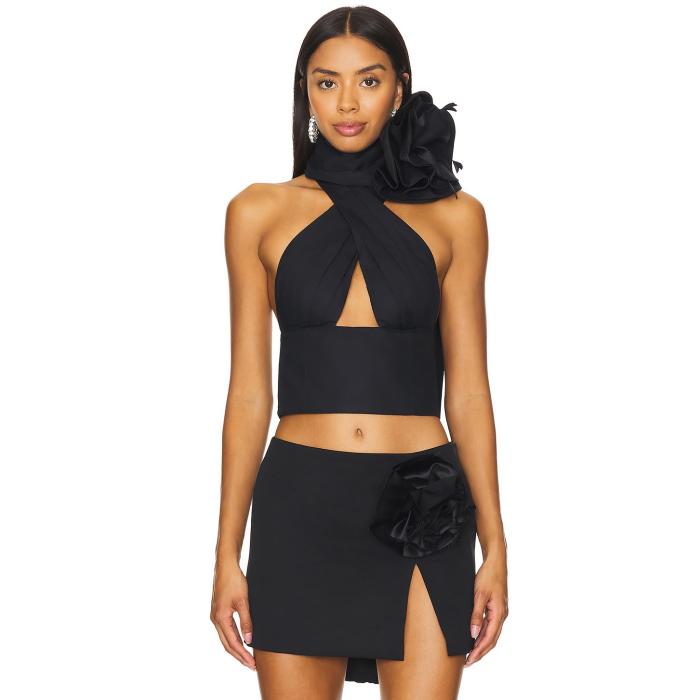 Area 【 Halter Top Women Black 】 レディース 黒いこと 黒いこと